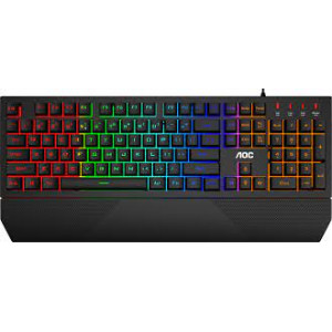 Gaming Keyboard AOC GK200 RGB Membrane Gaming Keyboard (RU), Backlight (RGB), 100% anti-ghosting, USB Hub: 1 x USB, Ultra-portable design, Magnetic Le