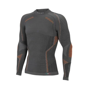 Tricou termic Accapi Ergoracing LS Mns antracite/orange (Mărime: XS/S)