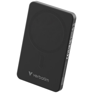 Магнитный беспроводной пауэрбанк Verbatim Charge'n'Go Essentials / 5000 mAh / Black Магнитный беспроводной пауэрбанк Verbatim Charge'n'Go Essentials / 5000 mAh / Black