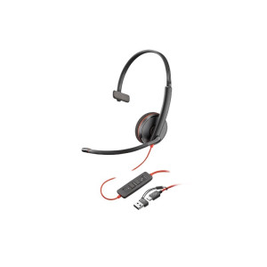 Монофонические наушники Poly Blackwire 3210 / +USB-C/A Adapter Монофонические наушники Poly Blackwire 3210 / +USB-C/A Adapter