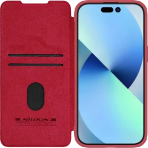 Чехол книжка Nillkin iPhone 15 Plus - Qin Pro, Красный Чехол книжка Nillkin iPhone 15 Plus - Qin Pro, Красный
