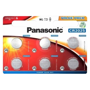 Дисковые батарейки Panasonic CR-2025EL, CR2025, 6шт. Дисковые батарейки Panasonic CR-2025EL, CR2025, 6шт.