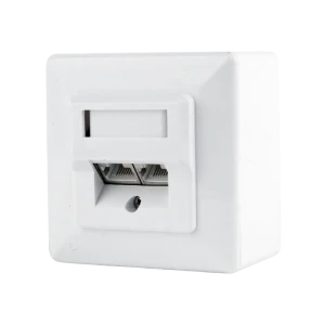 Priză pentru montare pe perete Cablexpert MVS-2S6-01, Alb Priză pentru montare pe perete Cablexpert MVS-2S6-01, Alb