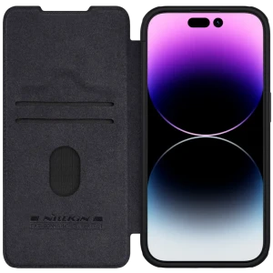 Husă tip carte Nillkin iPhone 15 Pro Max - Qin Pro, Negru Husă tip carte Nillkin iPhone 15 Pro Max - Qin Pro, Negru