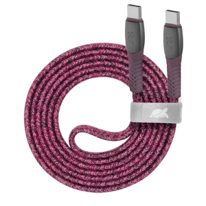 Cablu de încărcare și date Rivacase PS6105, USB Type-C/USB Type-C, 1,2m, Roșu