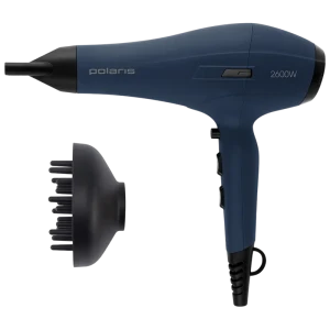 Фен Polaris PHD 2600ACi, 2600Вт, Синий Фен Polaris PHD 2600ACi, 2600Вт, Синий