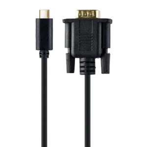 Видеокабель Cablexpert A-CM-VGAM-01, USB Type-C (M) - VGA (M), 0.15 м, Чёрный Видеокабель Cablexpert A-CM-VGAM-01, USB Type-C (M) - VGA (M), 0.15 м, Чёрный