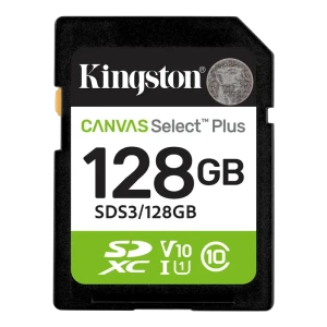 Card de Memorie Kingston Canvas Select Plus, 128GB (SDS3/128GB) Card de Memorie Kingston Canvas Select Plus, 128GB (SDS3/128GB)