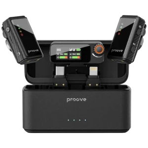 Microphone Wireless Microphone System Proove Forum Pro (Lightning/Type-C/AUX), Black Microphone Wireless Microphone System Proove Forum Pro (Lightning/Type-C/AUX), Black