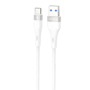 Cablu USB (Type-C), Proove Light Silicone Plus USB to Type-C 3A (1m), White Cablu USB (Type-C), Proove Light Silicone Plus USB to Type-C 3A (1m), White