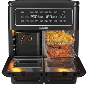 Friteuză cu aer cald Breville Halo Flexi, Negru Friteuză cu aer cald Breville Halo Flexi, Negru