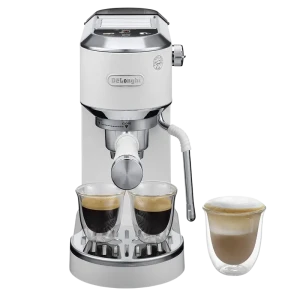 Cafetiera manuala DeLonghi EC890WI, 1450W, Alb Cafetiera manuala DeLonghi EC890WI, 1450W, Alb