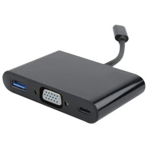 Видеоадаптер Cablexpert A-CM-VGA3in1-01, Type-C - , 0,15м, Чёрный Видеоадаптер Cablexpert A-CM-VGA3in1-01, Type-C - , 0,15м, Чёрный