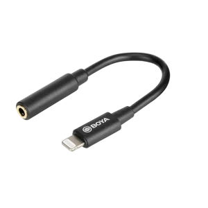 Audio Adaptor Boya BY-K3, Lightning - 3.5 mm, 0,06m, Negru Audio Adaptor Boya BY-K3, Lightning - 3.5 mm, 0,06m, Negru