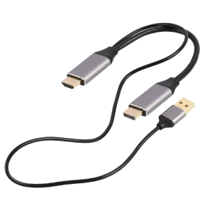 Переходник Cablexpert A-HDMIM-DPM-01, HDMI - DisplayPort, USB Type-A, 2м, Черный Переходник Cablexpert A-HDMIM-DPM-01, HDMI - DisplayPort, USB Type-A, 2м, Черный