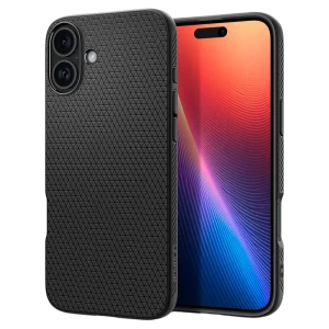 Чехол Spigen iPhone 16 Plus Liquid Air, Матовый черный Чехол Spigen iPhone 16 Plus Liquid Air, Матовый черный