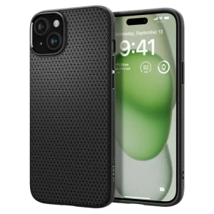 Husă Spigen iPhone 15 Plus Liquid Air, Negru Mat Husă Spigen iPhone 15 Plus Liquid Air, Negru Mat