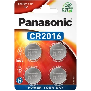 Baterii rotunde Panasonic CR-2016EL, CR2016, 220mAh, 4buc. Baterii rotunde Panasonic CR-2016EL, CR2016, 220mAh, 4buc.