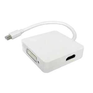 Convertor Video APC Electronic APC-531023, MiniDP (M) - HDMI (F) / DisplayPort (F) / DVI-D (F), 0,15m, Alb