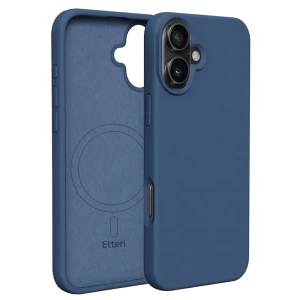 Husă Etteri Silicone Mag case pentru iPhone 16, Albastru-închis Husă Etteri Silicone Mag case pentru iPhone 16, Albastru-închis