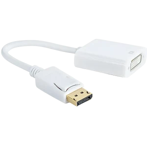 Adaptor Video Cablexpert A-DPM-DVIF-002-W, DisplayPort (M) - DVI-I (F), 0,1m, Alb Adaptor Video Cablexpert A-DPM-DVIF-002-W, DisplayPort (M) - DVI-I (F), 0,1m, Alb