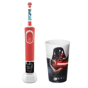 Электрическая зубная щетка Braun Kids D100 StarWars, Красный Электрическая зубная щетка Braun Kids D100 StarWars, Красный