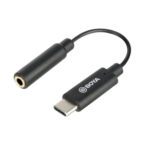 Audio Adaptor Boya BY-K4, USB Type-C - 3.5 mm, 0,06m, Negru Audio Adaptor Boya BY-K4, USB Type-C - 3.5 mm, 0,06m, Negru
