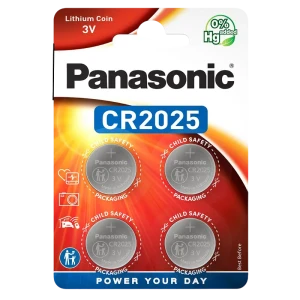 Дисковые батарейки Panasonic CR-2025EL, CR2025, 220мА·ч, 4шт. Дисковые батарейки Panasonic CR-2025EL, CR2025, 220мА·ч, 4шт.