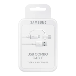 2in1 Cable Samsung, Type-C+Micro-USB, White EU 2in1 Cable Samsung, Type-C+Micro-USB, White EU