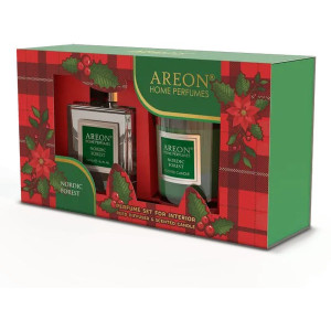 Odorizant набор Areon Home Perfume Sticks 150ml + свеча (Nordic Forest) Odorizant набор Areon Home Perfume Sticks 150ml + свеча (Nordic Forest)