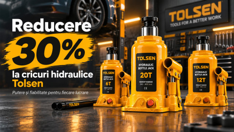 Reducere 30% la cricuri hidraulice auto Tolsen