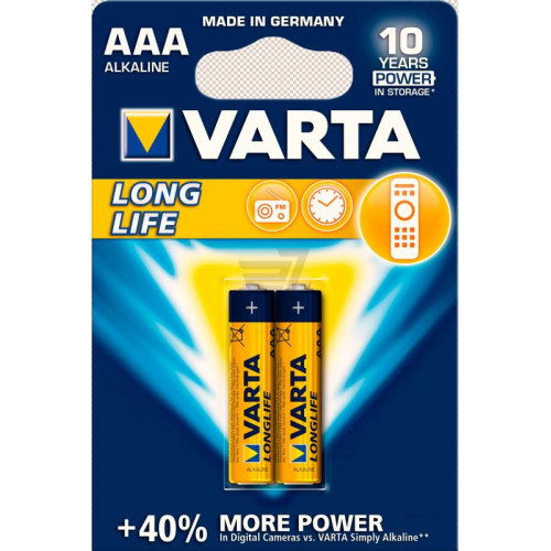 Батарейки Varta Micro Longlife Extra AAA 2шт Батарейки Varta Micro Longlife Extra AAA 2шт