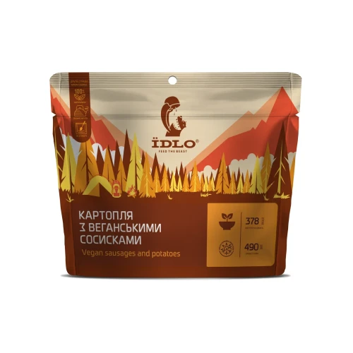 Картофель с веганскими сосисками IDLO Картофель с веганскими сосисками IDLO