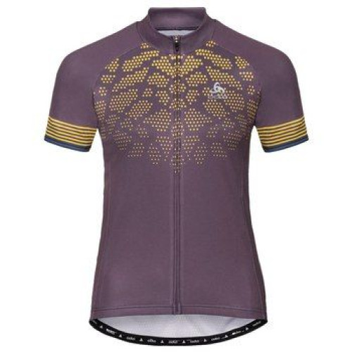 Tricou ciclism Odlo Fujin Print Light full-zip Wmn (Culoare: purple; Mărime: S) Tricou ciclism Odlo Fujin Print Light full-zip Wmn (Culoare: purple; Mărime: S)