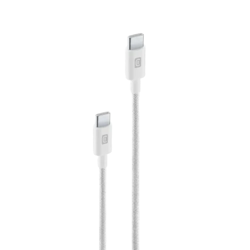 Cablu de încărcare și date Cellularline Power Braided, USB Type-C/USB Type-C, 2,5m, Alb Cablu de încărcare și date Cellularline Power Braided, USB Type-C/USB Type-C, 2,5m, Alb