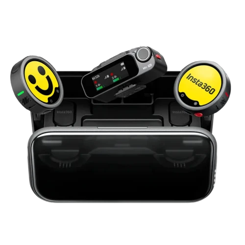 Портативный записывающий микрофон Insta360 Mic Pro (2 TX + 1 RX), Беспроводной, Черный Портативный записывающий микрофон Insta360 Mic Pro (2 TX + 1 RX), Беспроводной, Черный