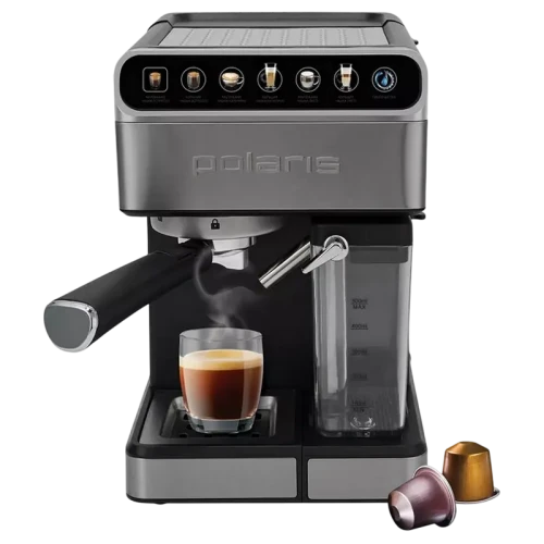 Cafetiera manuala Polaris PCM1540, 1400W, Oțel inoxidabil Cafetiera manuala Polaris PCM1540, 1400W, Oțel inoxidabil
