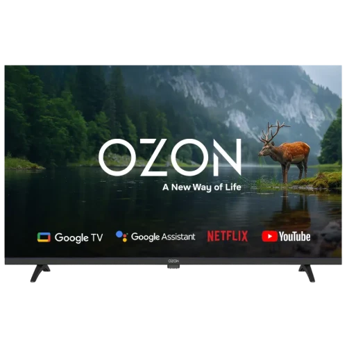 32" LED SMART Телевизор OZON H32S6000R, 1366x768 HD, Android TV, Чёрный 32" LED SMART Телевизор OZON H32S6000R, 1366x768 HD, Android TV, Чёрный
