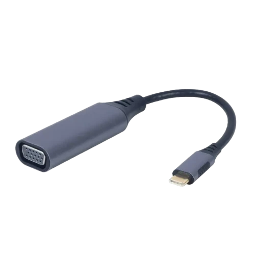 Видеоадаптер Cablexpert A-USB3C-VGA-01, USB Type-C (M) - VGA D-Sub (F), 0,15м, Серый Видеоадаптер Cablexpert A-USB3C-VGA-01, USB Type-C (M) - VGA D-Sub (F), 0,15м, Серый