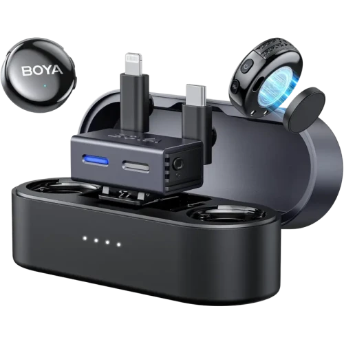 Microfon portabil pentru înregistrare vocală Boya Boyalink3-01, Fără fir, Negru Microfon portabil pentru înregistrare vocală Boya Boyalink3-01, Fără fir, Negru