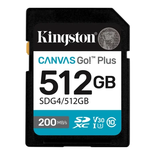 Card de Memorie Kingston Canvas Go! Plus, 512GB (SDG4/512GB) Card de Memorie Kingston Canvas Go! Plus, 512GB (SDG4/512GB)