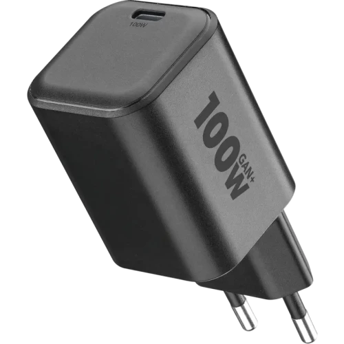 Wall Charger GAN Cellularline, 1 Port PD USB-C, 100W, Black Wall Charger GAN Cellularline, 1 Port PD USB-C, 100W, Black