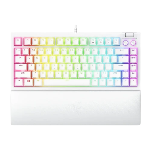 Tastatură Razer BlackWidow V4 75%, Cu fir, Alb Tastatură Razer BlackWidow V4 75%, Cu fir, Alb