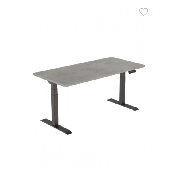 Masa cu suport electric ET223 BL, blat Beton, 1600x800