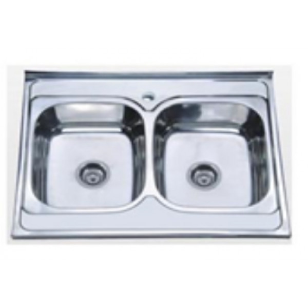 Мойкa Haiba inox накладная 80*60 двойная