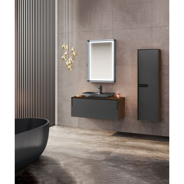 Mobilier de baie ORKA Craft 100 Kompact laminat ceviz (10SY50065SV) Mobilier de baie ORKA Craft 100 Kompact laminat ceviz (10SY50065SV)