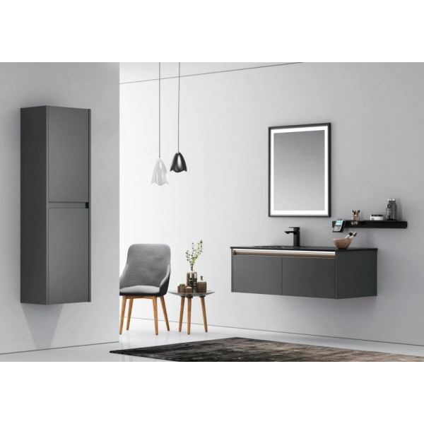Mobilier de baie ORKA Lisbon 90 Antracite Matt (12mm 90x50TZG)