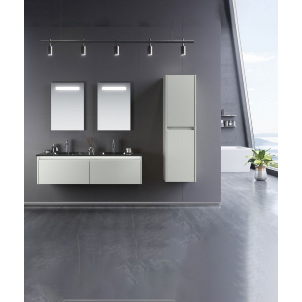Mobilier de baie ORKA Lisbon 132 White Matt (12mm 132x50)