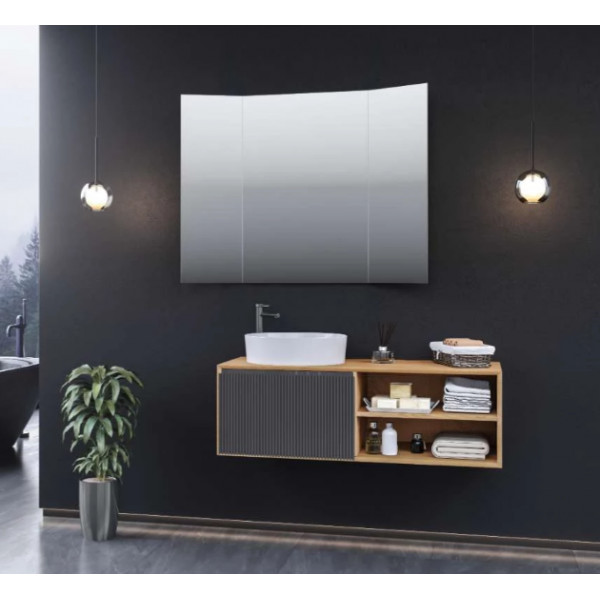 Mobilier de baie ORKA Boxes 120 Smoked Mese Mobilier de baie ORKA Boxes 120 Smoked Mese