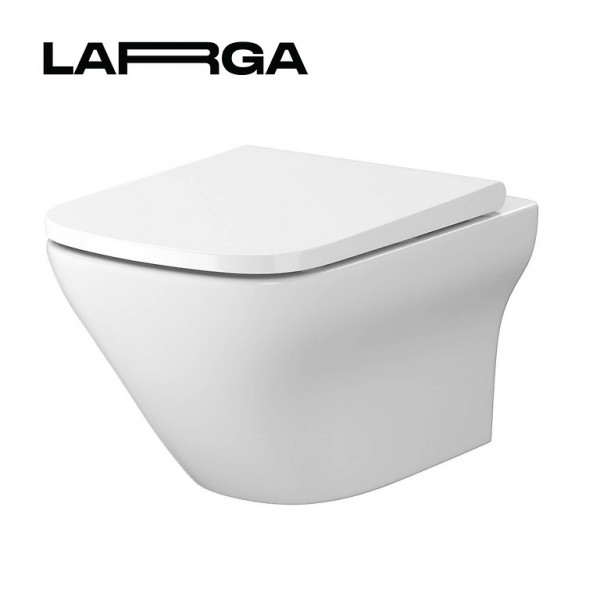 Vas WC suspendat Cersanit Larga Square clean-on cu capac slim S701-473